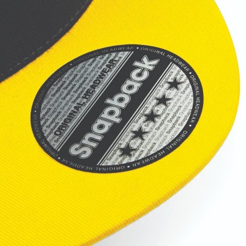 Beechfield 5 Panel Contrast Snapback B610c detail 2