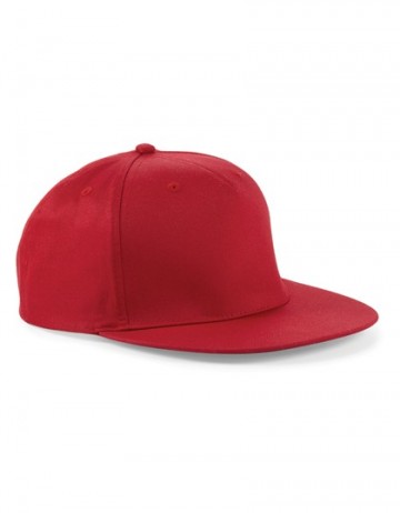 Beechfield 5 Panel Snapback Rapper Cap B610 klassiek rood