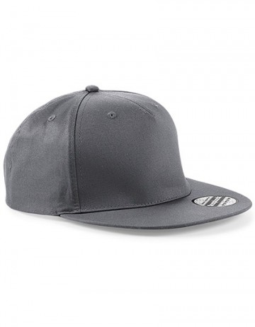Beechfield 5 Panel Snapback Rapper Cap B610 grafiet grijs