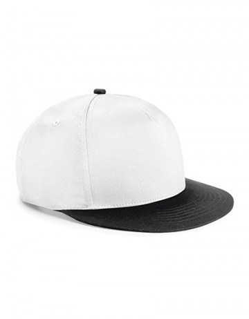 Beechfield Youth Size Snapback B615 wit / zwart