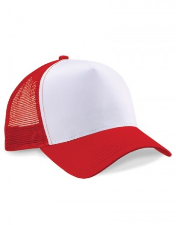 Beechfield Snapback Trucker B640 klassiek rood / wit