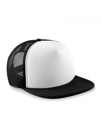 Beechfield Junior Vintage Snapback Trucker B645b zwart / wit