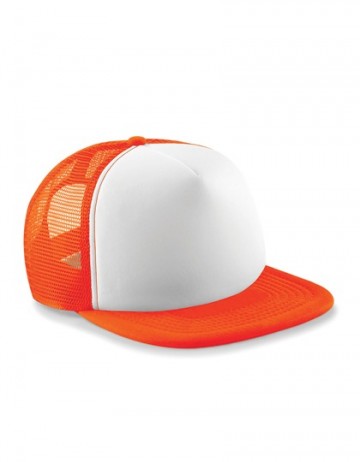 Beechfield Junior Vintage Snapback Trucker B645b oranje / wit