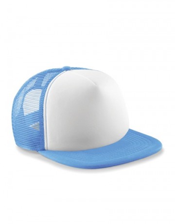 Beechfield Junior Vintage Snapback Trucker B645b hemelsblauw / wit