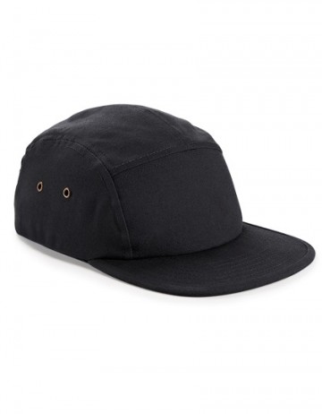 Beechfield Canvas 5 Panel Cap B654 zwart