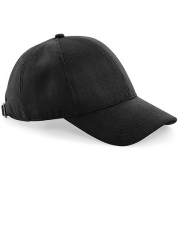 Beechfield Faux Suede 6 Panel Cap B656 zwart