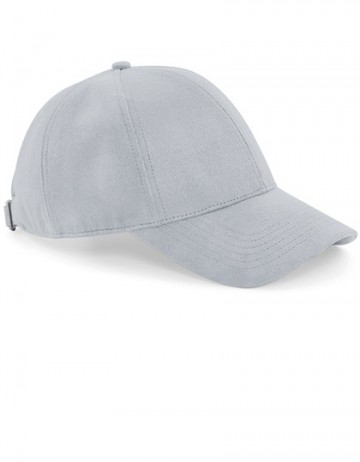 Beechfield Faux Suede 6 Panel Cap B656 licht grijs