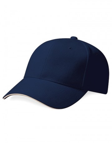 Beechfield Pro-Style Heavy Brushed Cotton Cap B65 frans marineblauw / steen