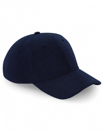 Beechfield Jersey Athleisure Baseball Cap B677 zwart