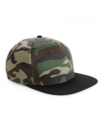 Beechfield Camo Snapback B691 jungle camo / zwart
