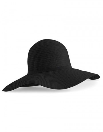 Beechfield Marbella Wide-Brimmed Sun Hat B740 zwart