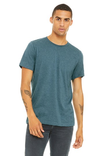 CVC3001 B+C Unisex Canvas Heather CVC T-shirt deep teal heather