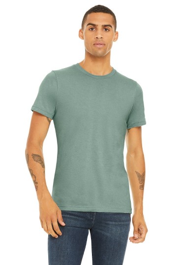 CVC3001 B+C Unisex Canvas Heather CVC T-shirt dusty blue heather