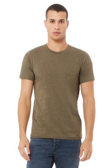CVC3001 B+C Unisex Canvas Heather CVC T-shirt olive green heather