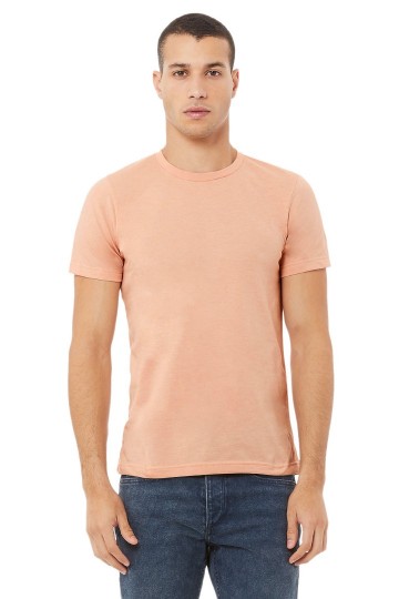 CVC3001 B+C Unisex Canvas Heather CVC T-shirt peach heather