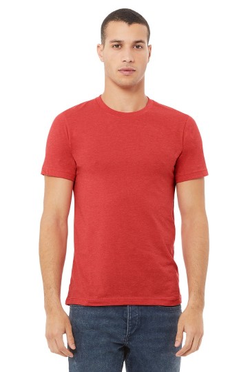 CVC3001 B+C Unisex Canvas Heather CVC T-shirt red heather