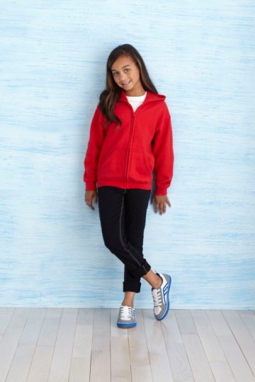 Gildan Sweater met kap en rits