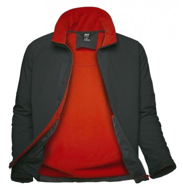 HH Kensington Softshell jack 74231 donkergrijs binnenkant