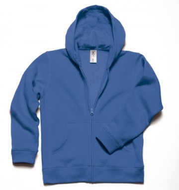 B&C Hooded sweater Kids met rits