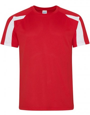 JC003 Contrast Cool T vuurrood artic wit