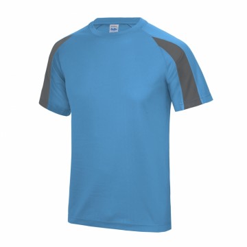 JC003 Contrast Cool T Saffier blauw / Houtskool grijs