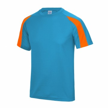 JC003 Contrast Cool T Saffier baluw / Electric Oranje