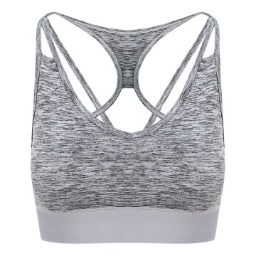 AWDIS Dsames Cross Back Crop Top grijs melange