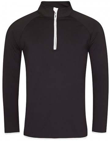 JC031 Men's Cool 1/2 Zip Sweat jet black arctic white