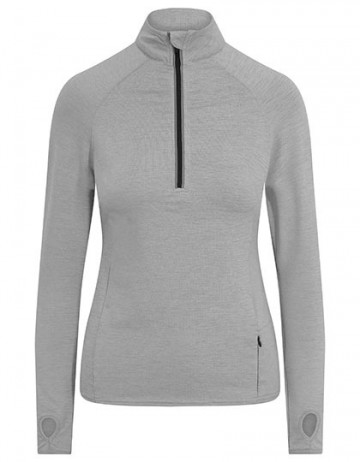 JC035 AWDis dames Cool Flex 1/2 Zip Top silver grey