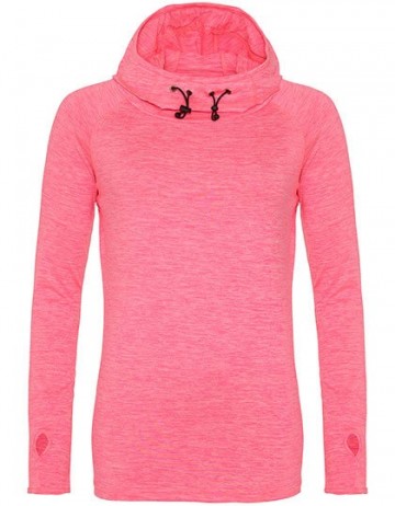 JC038 Girlie Cool Cowl Neck Top electric roze melange