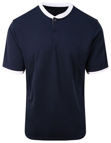 AWDis Cool Stand Collar Sport polo french navy / arctic white