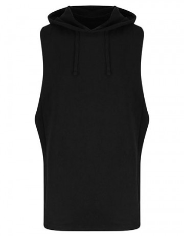 JC053 AWDis Urban Muscle Hoodie mouwloos jet black