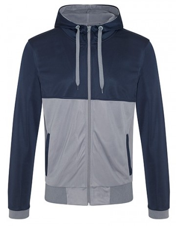 JC061 AWDis Cool Retro Track Zoodie french navy / sports grey