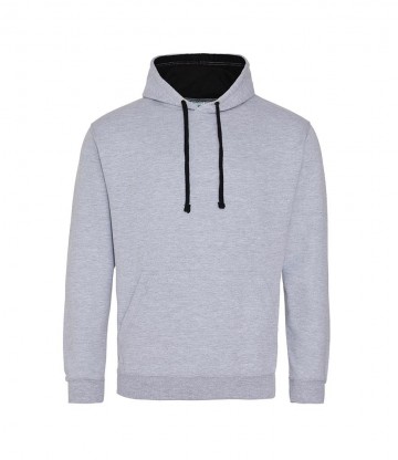 JH003 AWDis Varsity Hoodie Heather grijs / Jet black
