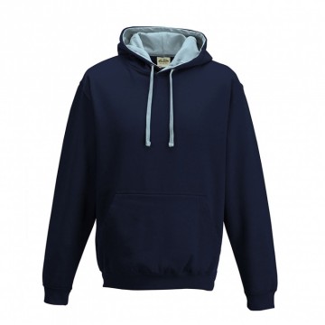 JH003 AWDis Varsity Hoodie Nieuw frans marineblauw / Hemelsblauw