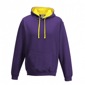JH003 AWDis Varsity Hoodie Paars / Zongeel