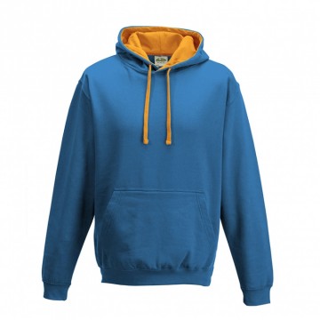 JH003 AWDis Varsity Hoodie Saffierblauw / Oranje crush