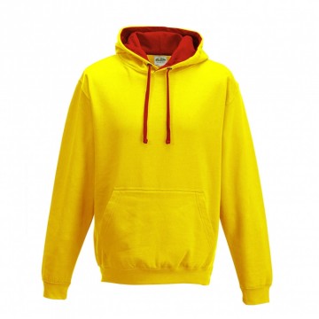 JH003 AWDis Varsity Hoodie Zongeel / Vuurrood