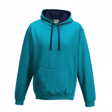JH003 AWDis Varsity Hoodie Hawaii blauw / Oxford marineblauw