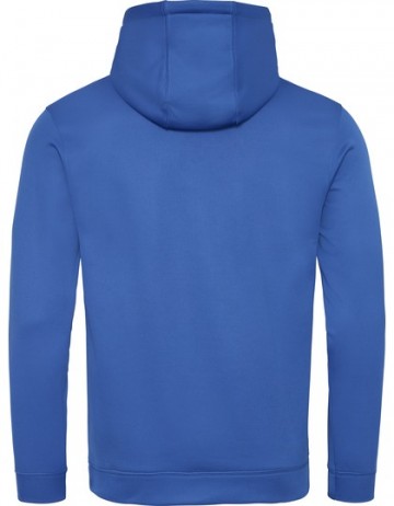 JH006 AWDis Sport Polyester Hoodie royal blue back