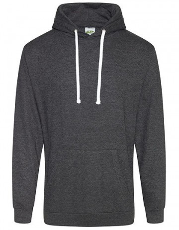 JH008 Heather Hoodie zwart heather