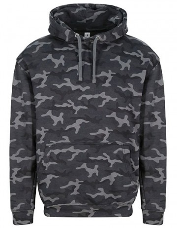 JH014 AWDis Camo hoodie black camo