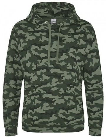 JH014 AWDis Camo hoodie green camo