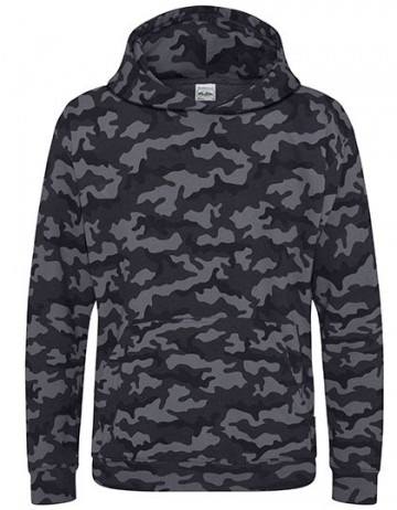 JH014J AWDis Camo hoodie junior black camo