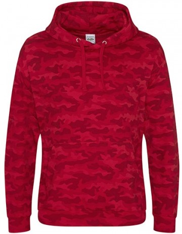JH014 AWDis Camo hoodie red camo