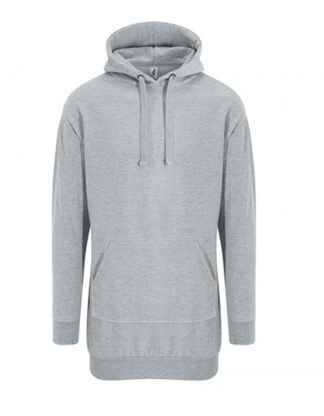 JH015 AWDis Hoodie Dress jurk heather grijs