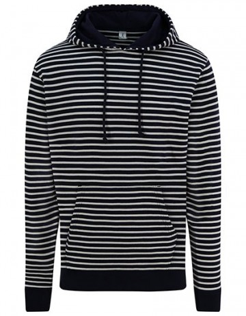 JH018 AWDis Nautic gestreepte hoodie navy stripe