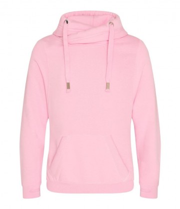 JH021 Cross Neck Hoodie baby roze