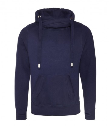 JH021 Cross Neck Hoodie oxford marineblauw