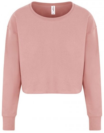 JH035 AWDis dames Cropped sweat dusty pink